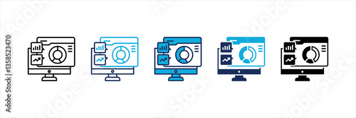 Data Analytics Multi Style Icon Set