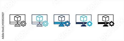 Virtualization Tools Multi Style Icon Set