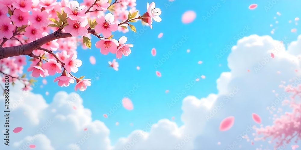 Spring flowers art with pink blossom. Beautiful nature scene with blooming flowers background Spring flowers art with pink blossom. Beautiful nature scene with blooming flowers background