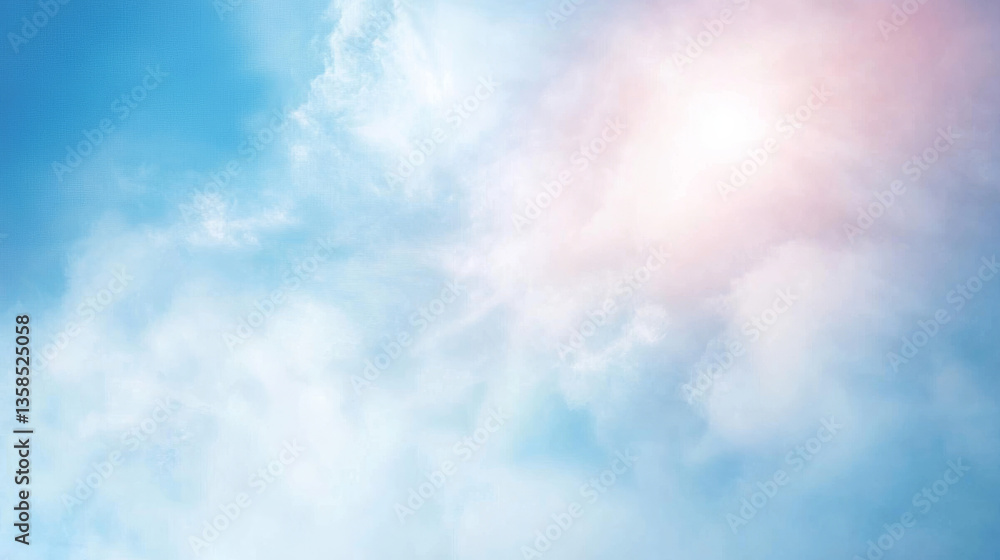 Soft pastel sky with subtle gradients and clouds Soft pastel sky with subtle gradients and clouds