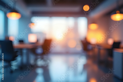 Wallpaper Mural Blurring the Background in a Modern Office Interior. Torontodigital.ca
