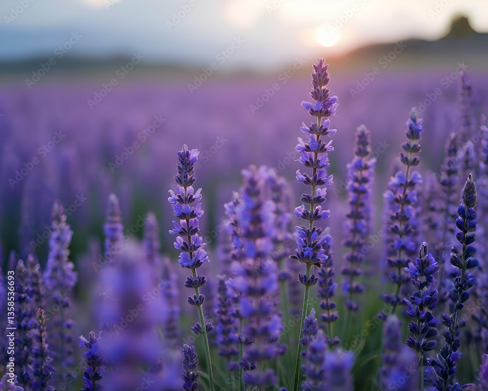 Obraz premium Lavender flowers with beautiful purple color