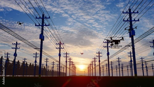 UHV power line inspection by drone