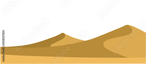desert background landscape sahara vector. sand dunes illustration flat