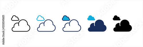 Cloudy Multi Style Icon Set
