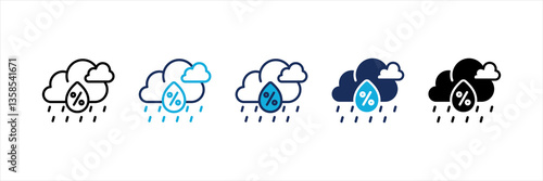 Precipitation Multi Style Icon Set