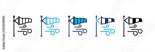 Wind Speed Multi Style Icon Set