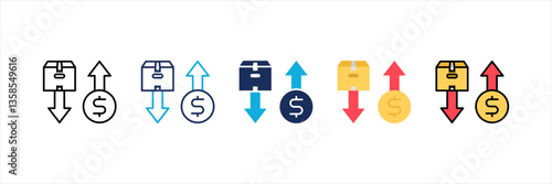 Deflation Multi Style Icon Set