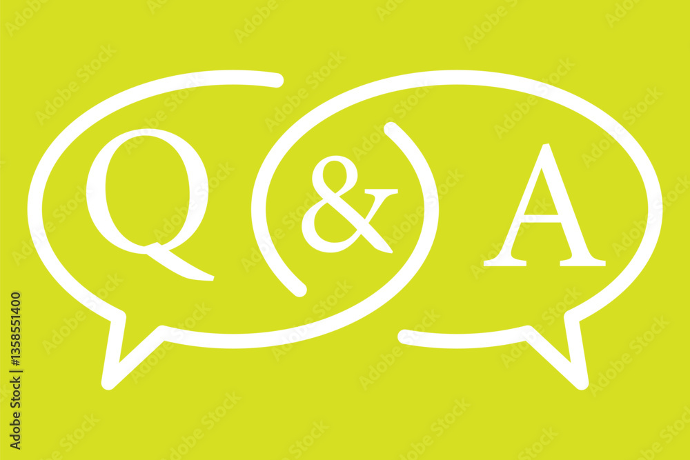 Questions and answers or Q&A speech bubbles Line art icon for apps and websites Questions and answers or Q&A speech bubbles Line art icon for apps and websites