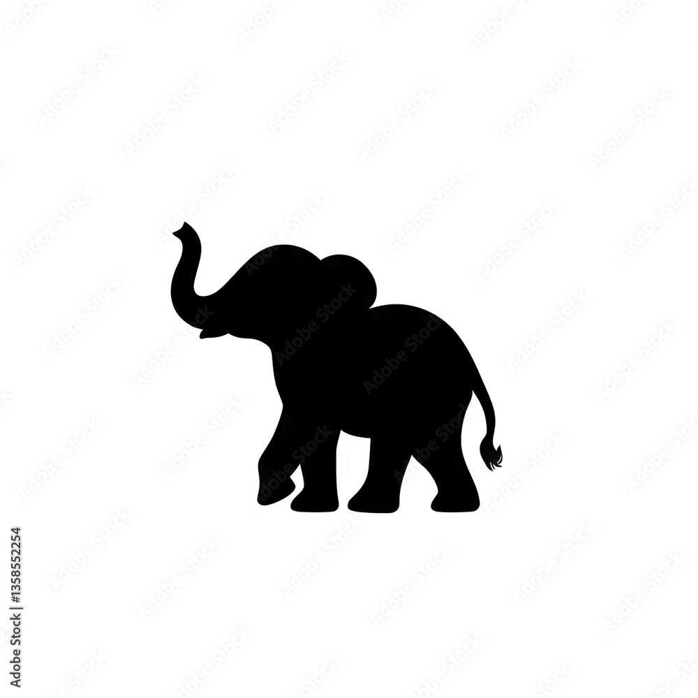 Elegant Silhouette of an Elephant Elegant Silhouette of an Elephant