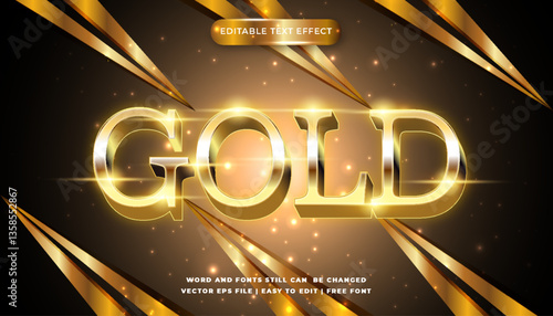 Gold Editable Text Effect
