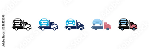 Roadside Assistance Multi Style Icon Set