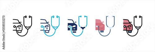 Car Diagnostics Multi Style Icon Set