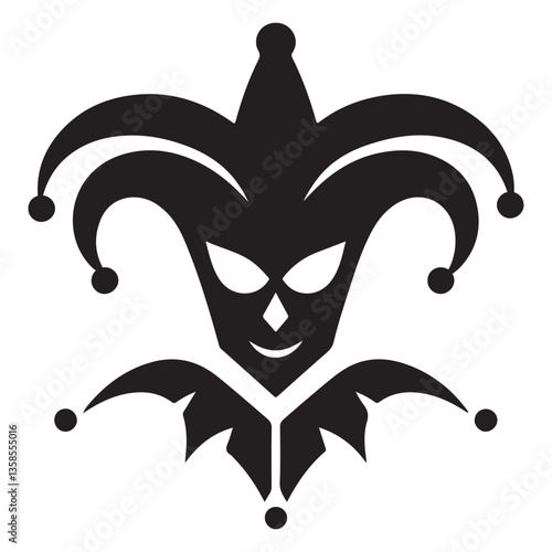 Jester Silhouette Illustration Fun and Entertainment Themed Graphics