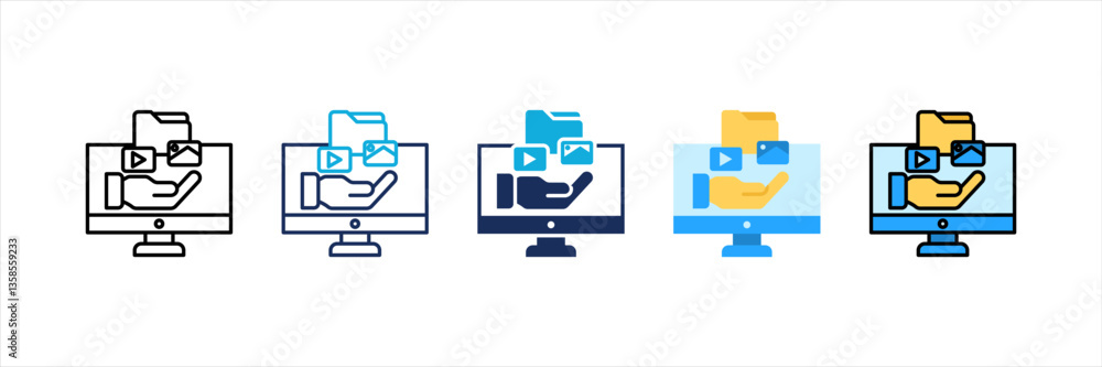 Digital Asset Multi Style Icon Set