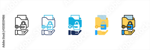 Data Handling Multi Style Icon Set