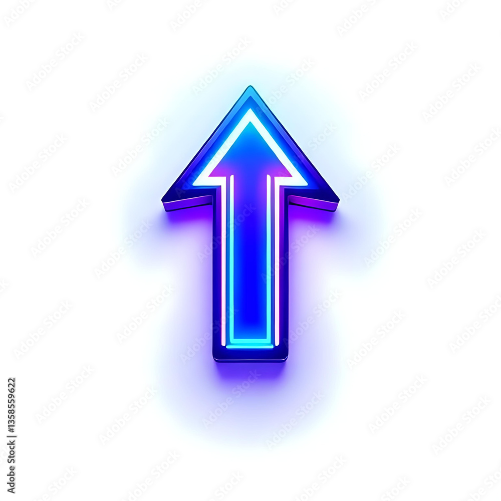 3D Blue Up Arrow Isolated on White Background 3D Blue Up Arrow Isolated on White Background