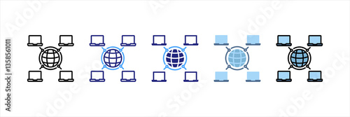 Wide Area Networks Multi Style Icon Set