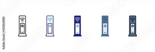 Modem Multi Style Icon Set