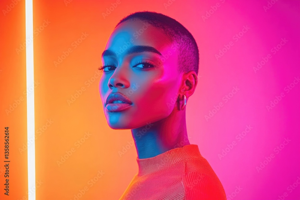elegant glamcore portrait with softly blurred background person of any race age or gender subtly illuminated elegant glamcore portrait with softly blurred background person of any race age or gender subtly illuminated