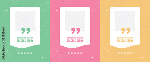 A vibrant and engaging social media template perfect for sharing success stories and testimonials. Add your image, customize the colors, and make your content shine with a modern touch