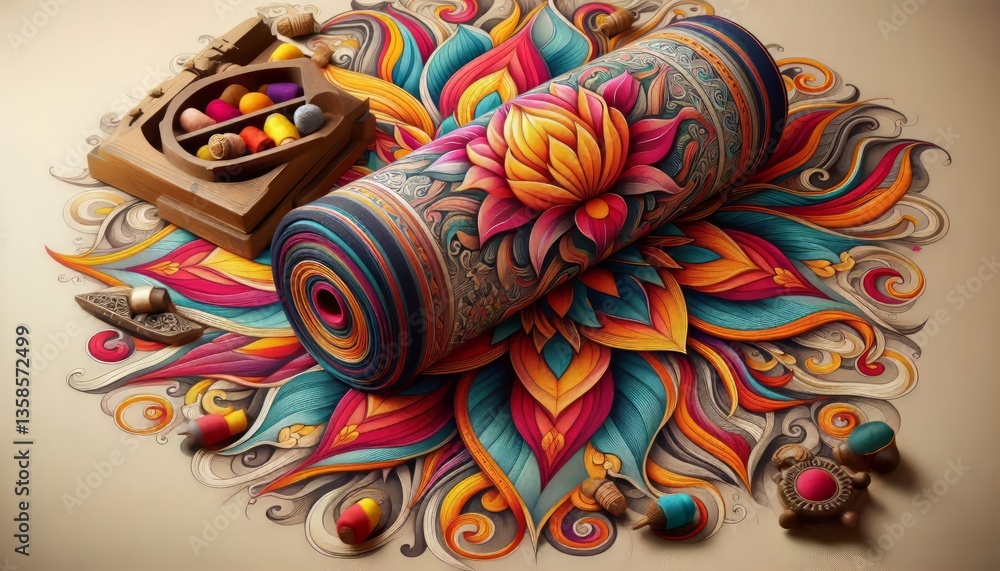 Obraz premium Mysore Cotton A fine cotton fabric from Karnataka known for its