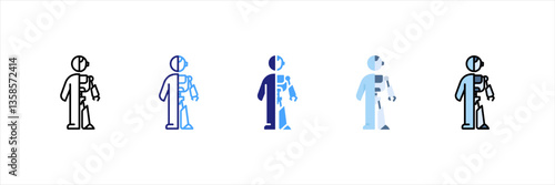 Cyborg Multi Style Icon Set