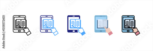 Ebook Multi Style Icon Set