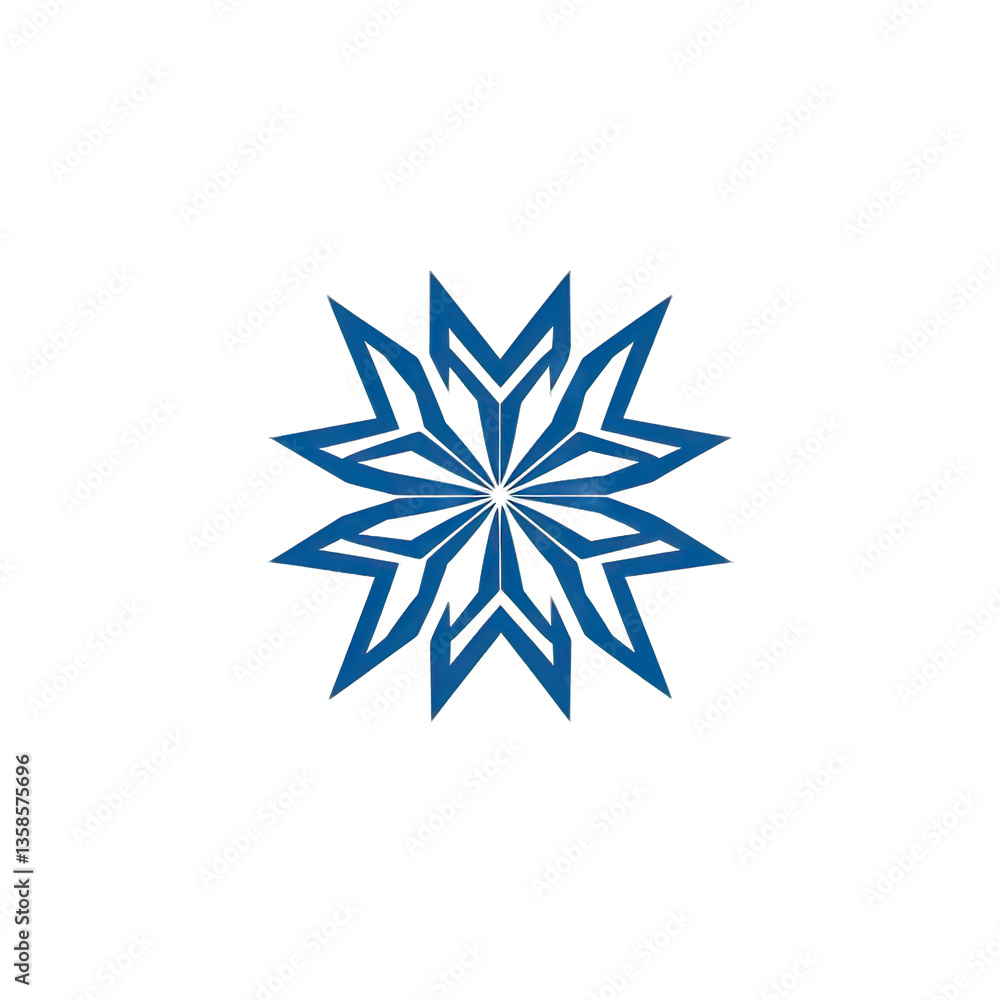 Abstract Blue and Gold Starburst Design Element Abstract Blue and Gold Starburst Design Element
