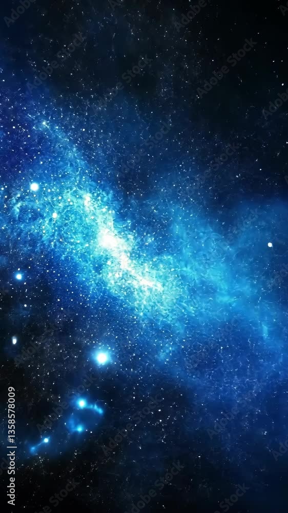 Cosmic swirl of blue stars and galactic dust in deep space showcasing the beauty of the universe Cosmic swirl of blue stars and galactic dust in deep space showcasing the beauty of the universe