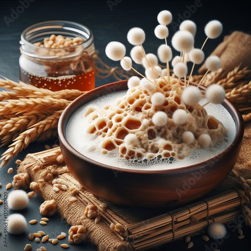 Koji Fermentation Solid State Inoculating cooked grains like ric