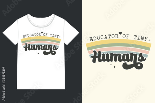 Educator of tiny humans Teacher
Sayings eps,retro Teacher Quotes eps,
retro Teacher eps Design,
 Teacher eps File,
Teacher eps Cut File, Teacher Cut File, School eps