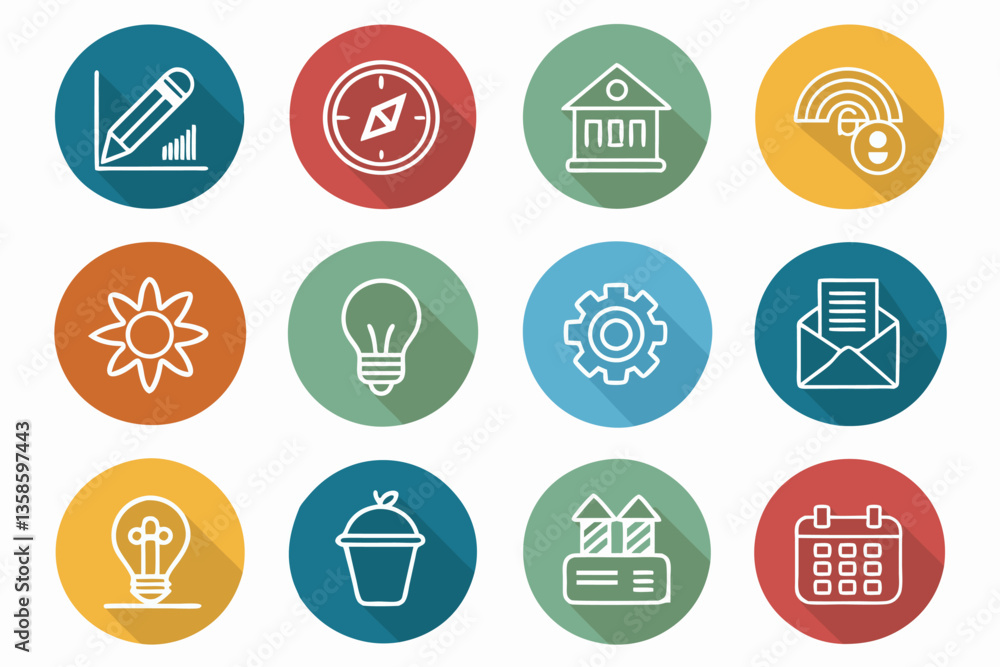 Set of Simple icon vector art Set of Simple icon vector art