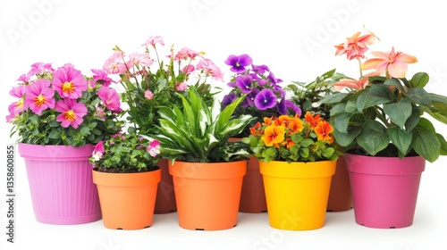 Wallpaper Mural Vibrant Potted Plants on Sunlit Balcony Torontodigital.ca