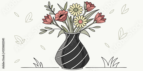 a modern flower vase still life composition profession
