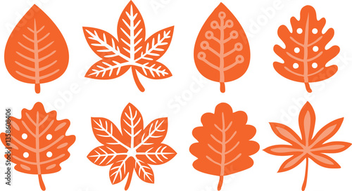 Autumn Leaves Vector Set - Fall Foliage Illustrations