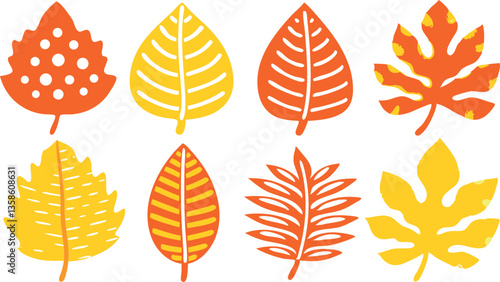 Autumn Leaves Vector Set - Fall Foliage Illustrations