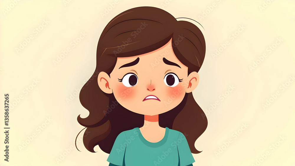 Cute Chibi Girl with Shy Expression – Adorable Cartoon Avatar Cute Chibi Girl with Shy Expression – Adorable Cartoon Avatar
