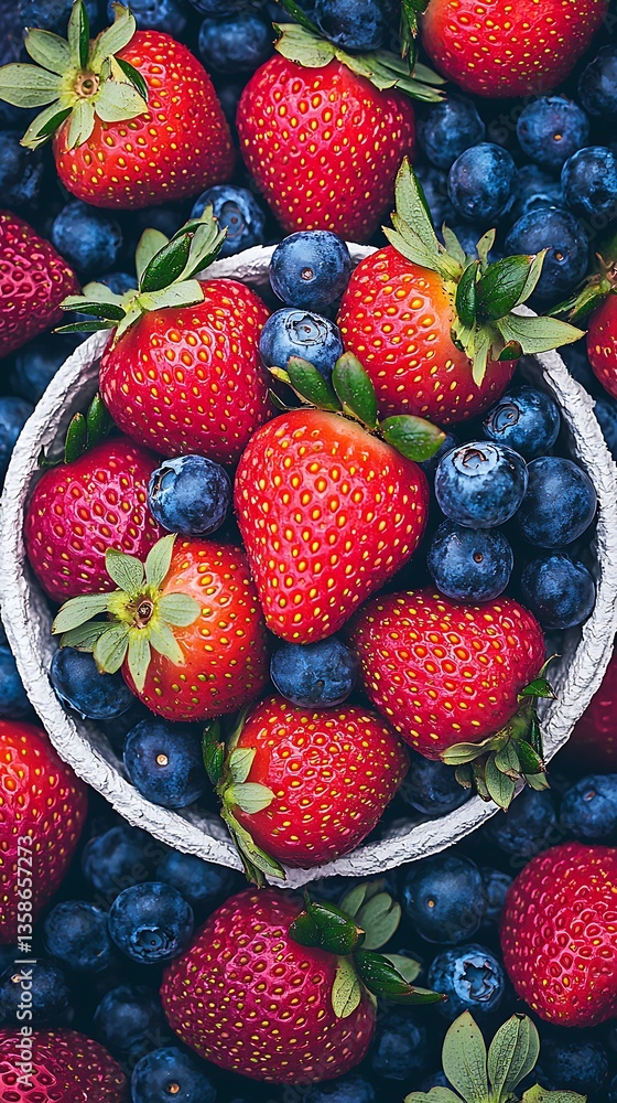 Fototapeta premium Fresh Berries Bowl Close-up