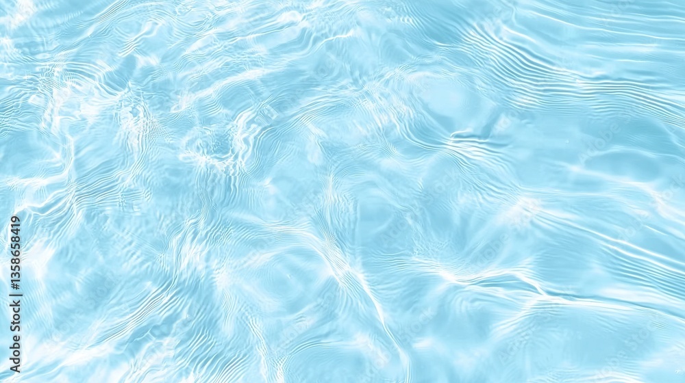 Obraz premium Stunning image of serene aqua waves and rippling water surface creating a peaceful and calming natural background with shimmering light reflections