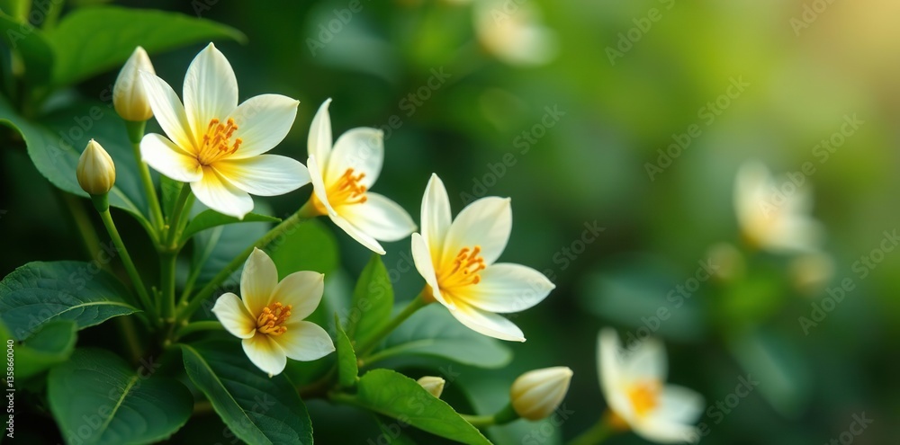 Obraz premium Million Bells flowers in full bloom on a lush green bush, colorful, spring