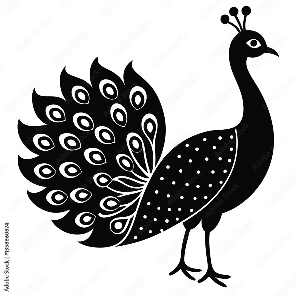 Fototapeta premium Adobe IllustrPeacock Vector Shilhouette Bundle Set Collectionator Artwork