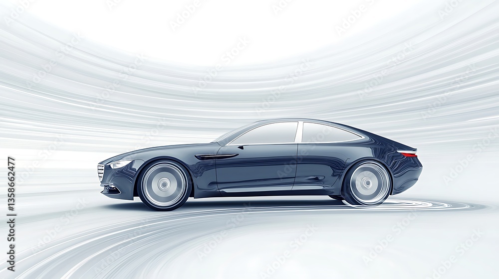Obraz premium Futuristic Car in Motion