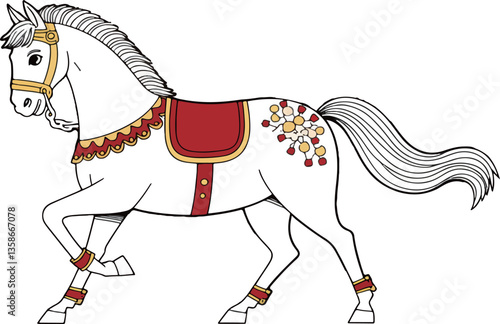 Carousel Horse Illustration