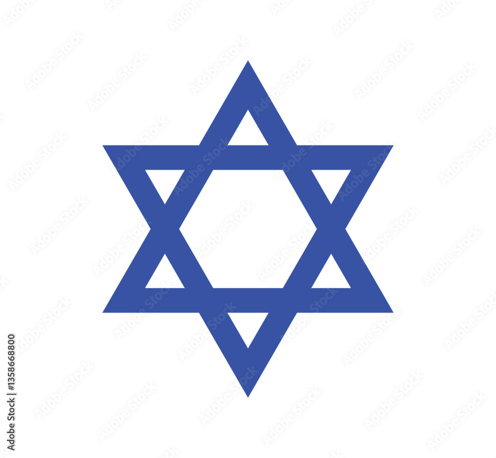 Star of David Jewish Religious Symbol. Judaism Hexagram Vector. Star of David Jewish Religious Symbol. Judaism Hexagram Vector.
