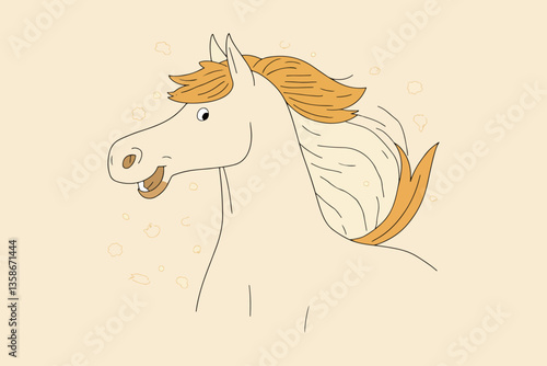 Cartoon Horse Illustration
