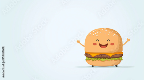 Smiling Burger: A cheerful ...