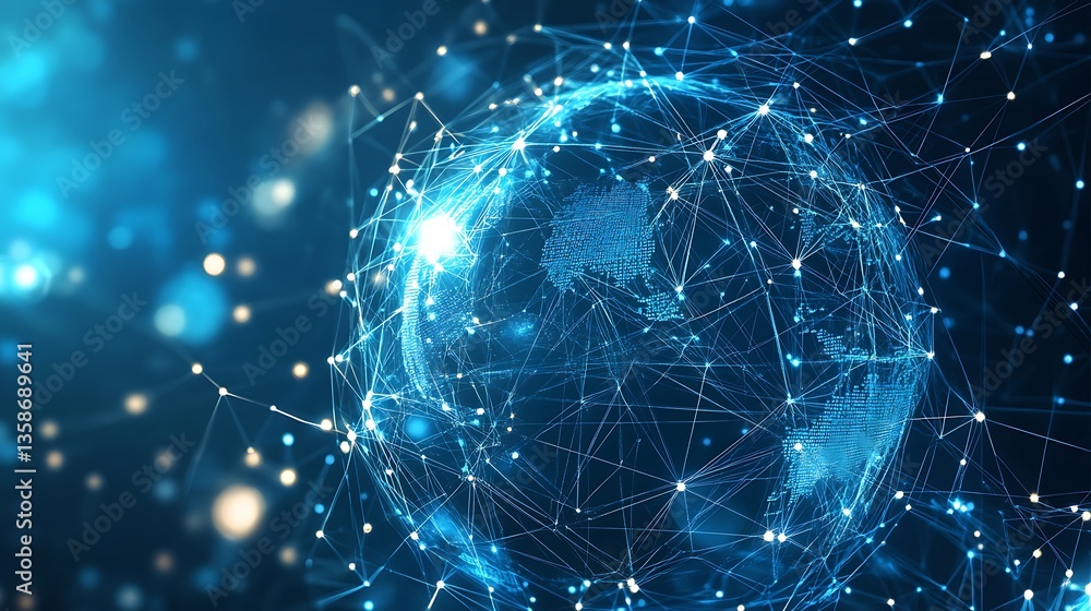 Global Network Connectivity Digital World Data Communication Technology Global Network Connectivity Digital World Data Communication Technology