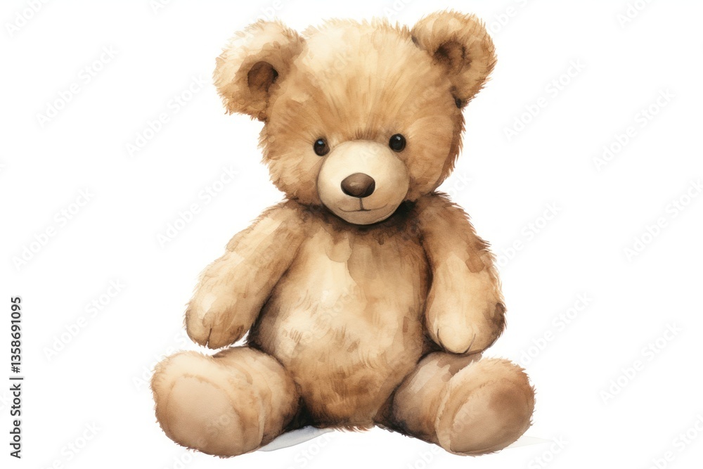 Fototapeta premium Adorable fluffy teddy bear illustration