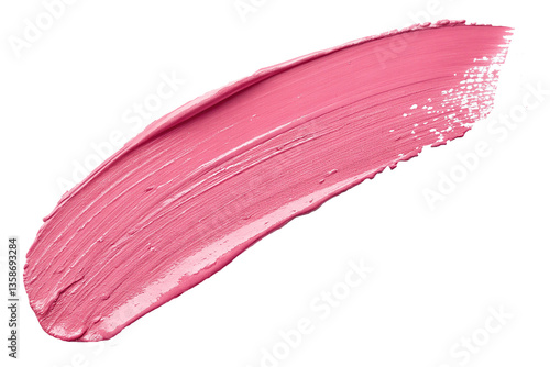 Pink Lipstick Swatch, Isolated on White Background